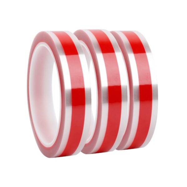 high temperature red and clear PET spacer tape with glue and without glue high temperature red and clear PET spacer tape with glue and without glue