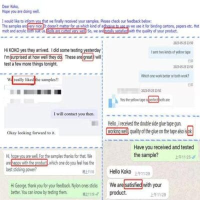 good review from Client adhesive tape manufacturer(1) good review from Client adhesive tape manufacturer(1)