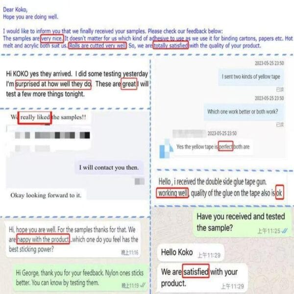 good review from Client adhesive tape manufacturer(1) good review from Client adhesive tape manufacturer(1)