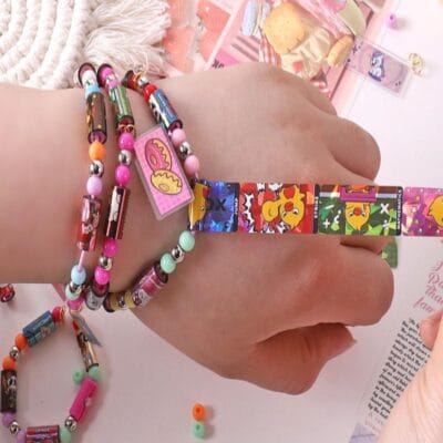 DIY Creative Wearable Shareable Sticky Roll Sticker Bracelet Toy Jewelry for Children Gifts