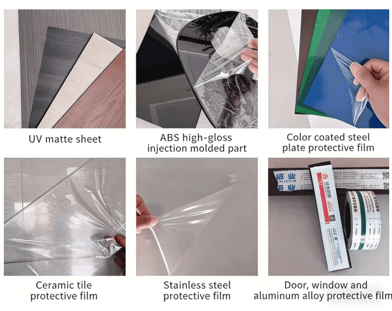 PE protective film for high gloss surface acrylic sheet